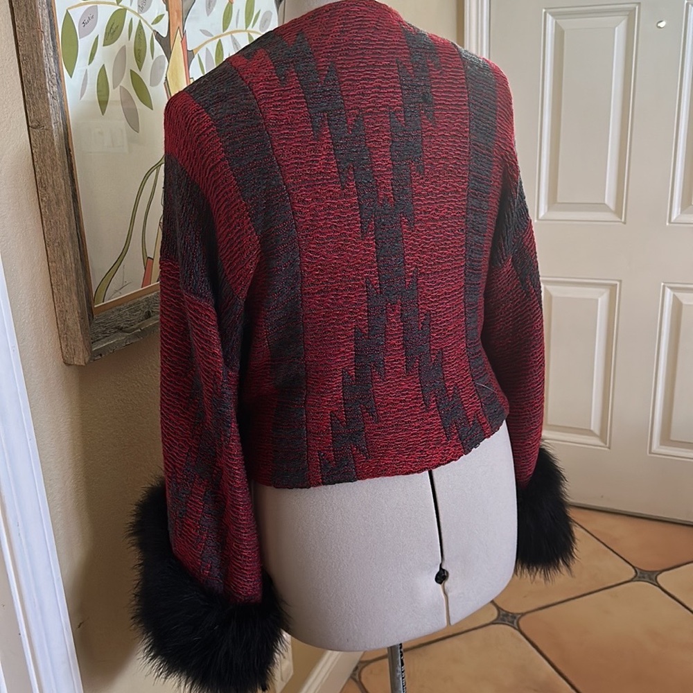 Ralph Lauren fur open front cardi size large - Picture 6 of 9